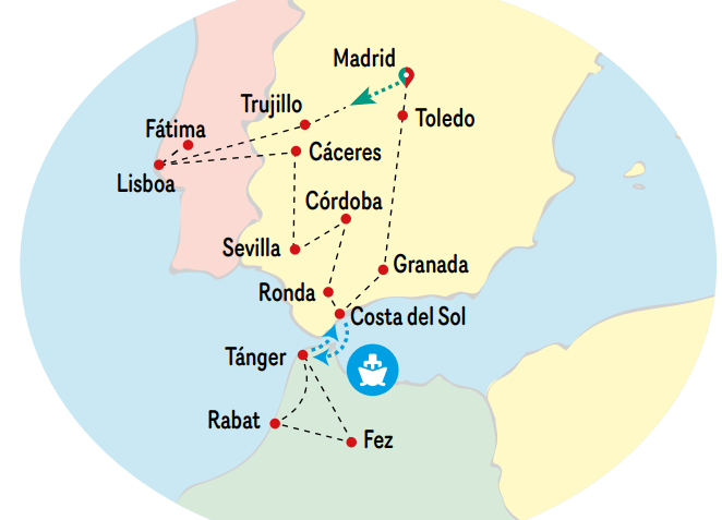 Mapa del viaje